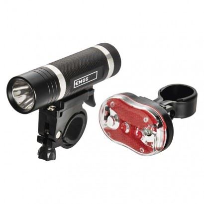 Emos P3920 LED predné + zadné svietidlo na bicykel na 5x AAA, 150 lm, čierna 1446002000