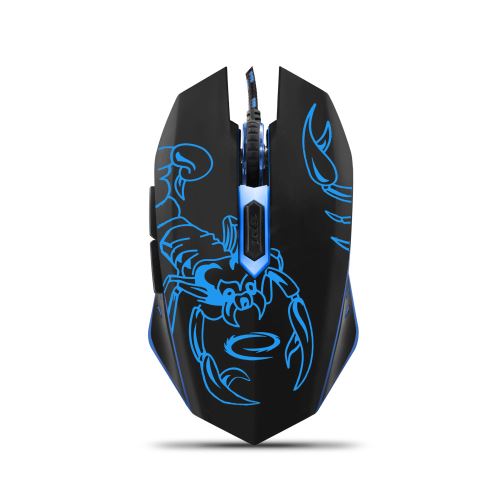 Káblová myš  pre hráčov 6D optické USB MX203 Škorpión modré
