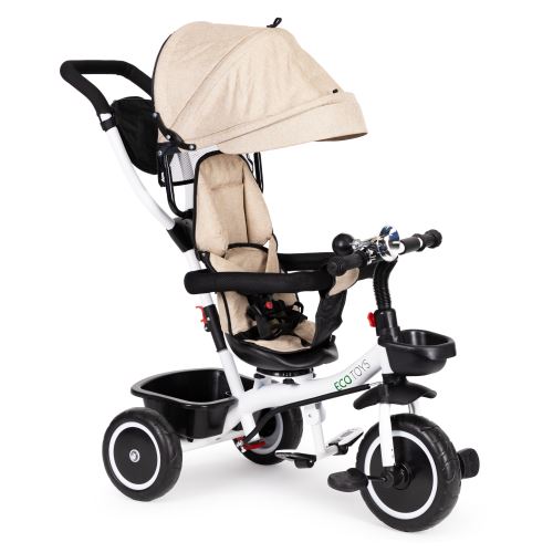 ECOTOYS YM-BT-2 BEIGE Trojkolka s otočným sedadlom 360° béžová farba