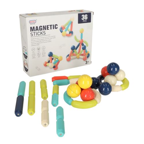 KIK KX4887 Magnetické kocky pre malé deti 36 ks v boxe