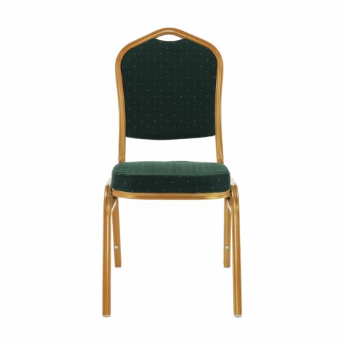 Kondela 255210 Stohovateľná stolička zelená, zlatý náter ZINA 3 NEW
