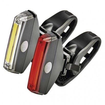 Emos LED predné + zadné svietidlo na bicykel P3922 na 2x CR2032, 22 lm, čierna 1446002200