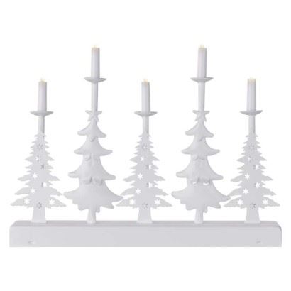 Emos LED svietnik – vianočné stromy so sviečkami DCAW14, 24 cm, 2x AA, vnútorná, teplá biela 1550000106
