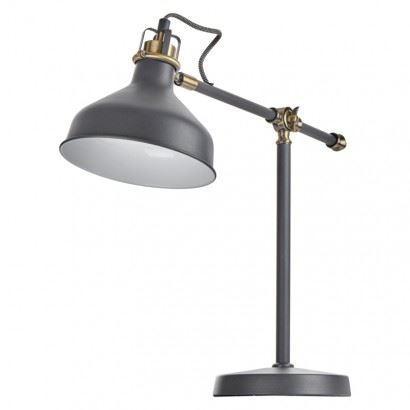 EMOS Stolná lampa HARRY na žiarovku E27, tmavo šedá 1538171000