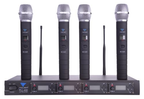 Mikrofón 4 ks PLL-400 UHF 4 kanály Azusa MIK0116-4