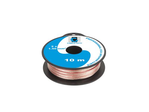 Cabletech Reproduktorový kábel CCA 1,5 mm 10m, transparent. KAB0397