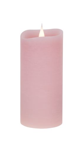 Vipow LED vosková sviečka stredne rustikálna ružová LED0203-1