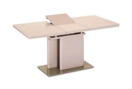 Kondela 253745 Jedálenský rozkladací stôl capuccino extra vysoký lesk 120-160x80 cm Virat