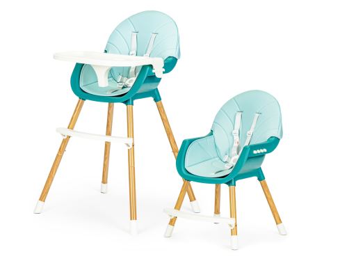 ECOTOYS HA-004 BLUE Detská jedálenská stolička 2v1 modrá farba