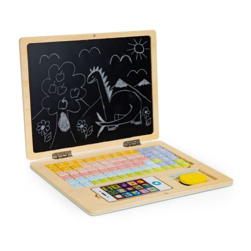 ECOTOYS G068 - WHITE Vzdelávacia magnetická tabuľa laptop
