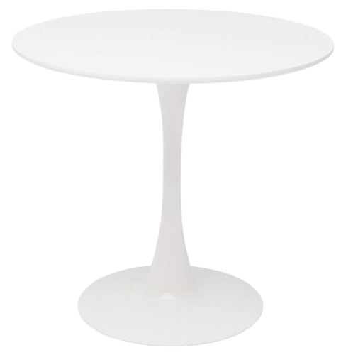 Kondela 255943 Jedálenský stôl okrúhly biela matná priemer 80 cm REVENTON
