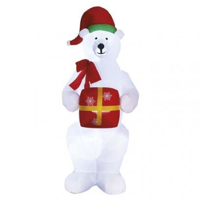 Emos LED ľadový medveď s vianočným darčekom DCFC15, nafukovací, 240 cm 1550002022
