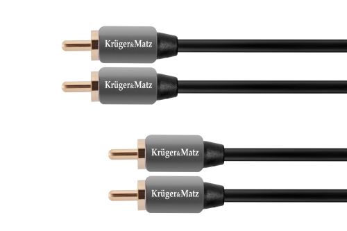 Kruger&Matz 2RCA-2RCA 1,8m kábel šedá KM0305