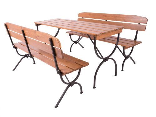 Rojaplast BRAVO 2 drevené záhradné lavice a stôl 160 cm 245