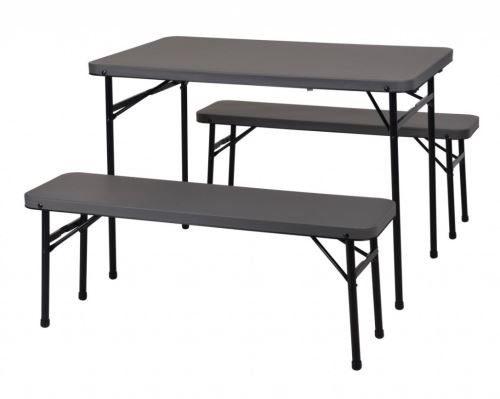 Campingový set stôl + lavica PROGARDEN skladacie KO-CM1000020
