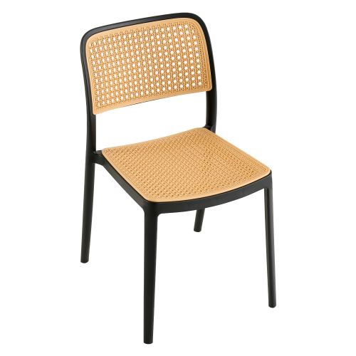 Kondela 373360 Stohovateľná stolička čierna, béžová RAVID TYP 1