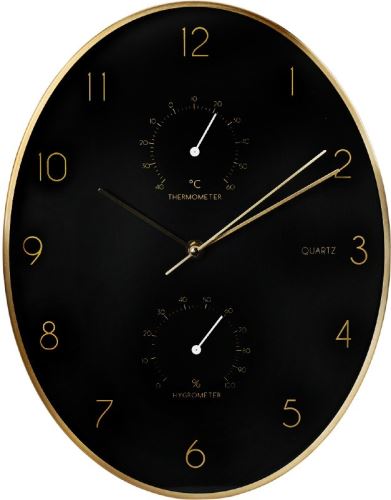 SEGNALE KO-837362260 Nástenné hodiny so zlatým rámom 35 x 27 cm