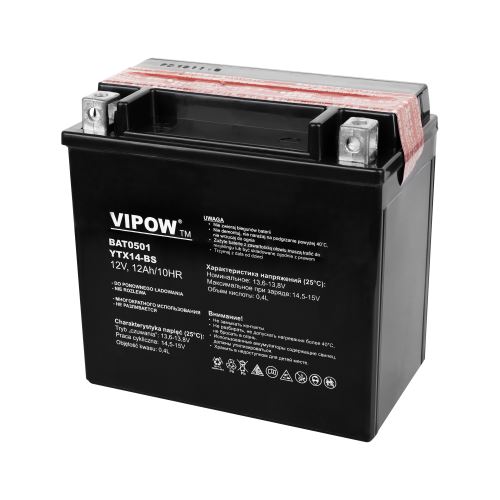 VIPOW BAT0501 MC batéria pre 12V 12Ah motocykle