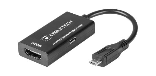 Cabletech Kábel MHL Micro USB HDMI FullHD čierny KOM0933
