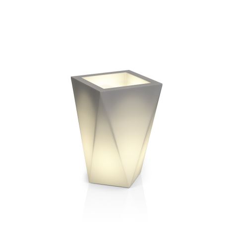 MONUMO Biely okrasný kvetináč Vaso Light s osvetlením 5904063665556