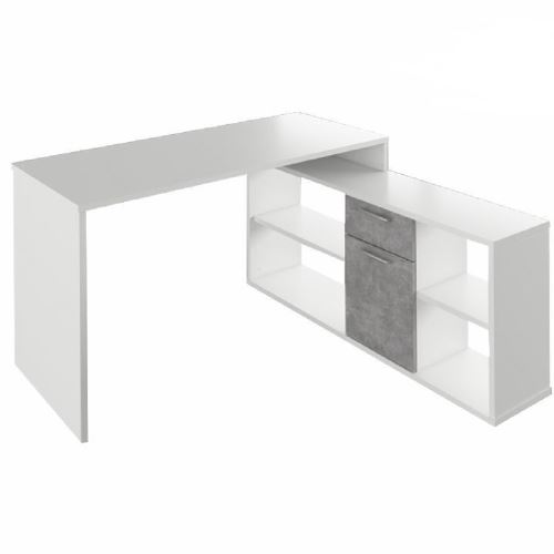 Kondela 191609 PC stôl biela, betón NOE NEW drevotrieska 135 x 135 x 74 cm
