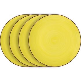 LAMART LT9050 Set plytkých žltých tanierov 4 ks HAPPY 42004683