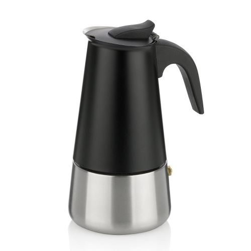KELA KL-10899 Kanvica na espresso Ferrara nerez čierna 19,5 x 10 cm 300 ml