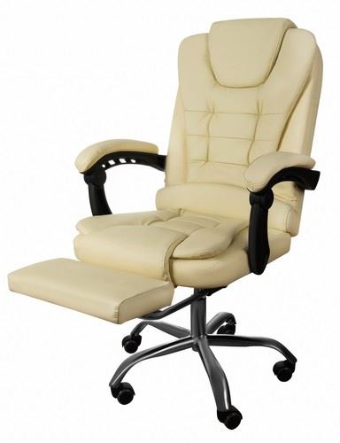 Malatec 16225 Kancelárska ergonomická stolička EKO koža krémová 15568