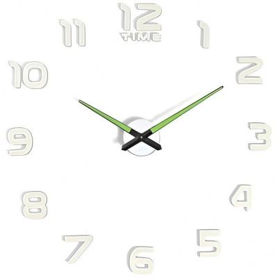 KIK Dizajnové 3D nalepovacie hodiny fluorescenčné 50 - 60 cm KX7442
