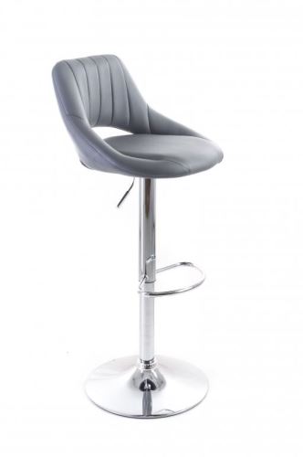 Barová stolička G21 Aletra koženková, prešívaná grey 60023094