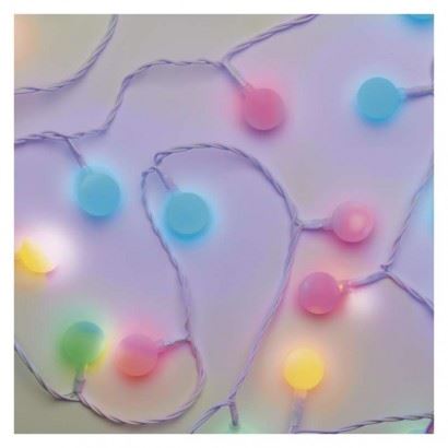 EMOS Lighting LED svetelná cherry reťaz – guličky 2,5 cm D5AM01, 4 m, vonkajšie aj vnútorné, multicolor 1550054006