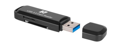 Čítačka kariet microSD USB 3.0 r61 REBEL čierny KOM0954