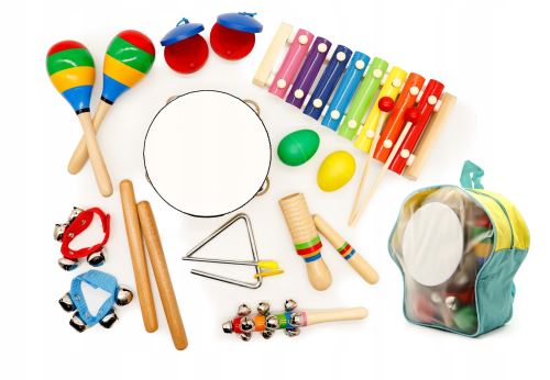 ECOTOYS MA01 Sada detských hudobných nástrojov 10 ks v batohu