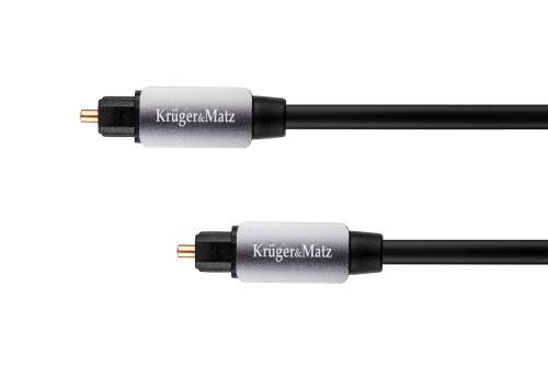 Optický kábel toslink-toslink 2,0 m Kruger & Matz sivý KM0321