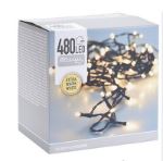 HOMESTYLING KO-AX8401560 Vianočný svetelný reťaz teplá biela 480 LED / 36 m