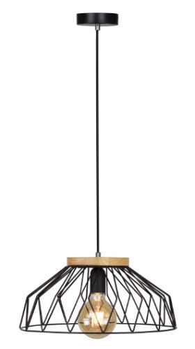 Kondela 353809 Visiaca lampa čierna drevo, kov TREX TYP 2