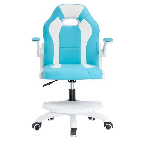 Kondela 365847 Kancelárska otočná stolička s podnožou modrá, biela RAMIL