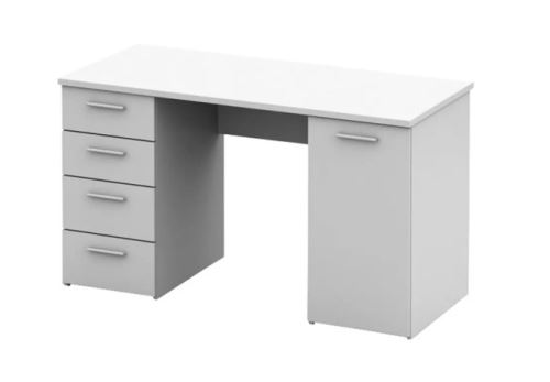 Kondela 94884 PC stôl biela EUSTACH drevotrieska 60 x 137 x 76.3 cm
