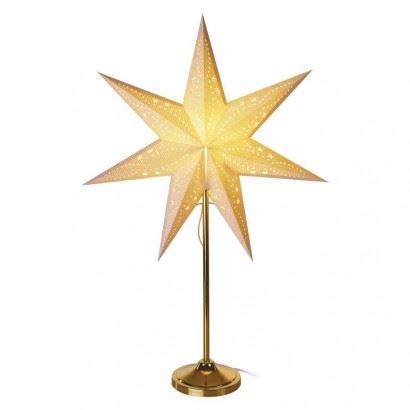 Emos DCAZ15 Vianočná hviezda papierová so zlatým stojanom, 45 cm, vnútorná 1550005014