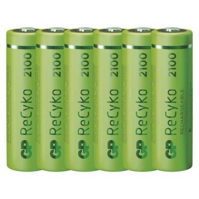 GP Nabíjacie batérie ReCyko 2100 AA (HR6) B2121V, 6 ks, zelené 1032226210
