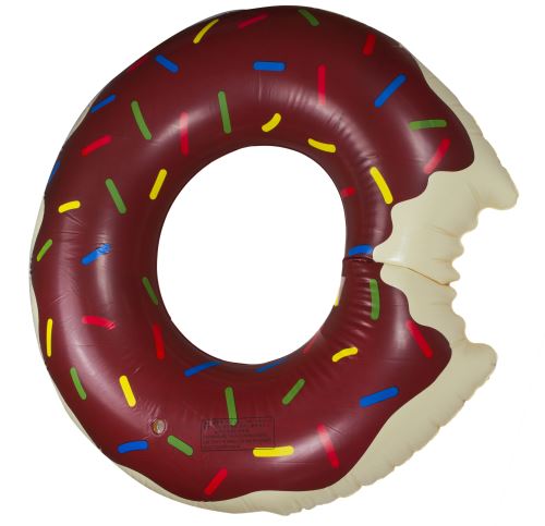 KIK Nafukovací kruh Donut 110 cm hnedý KX9958_2
