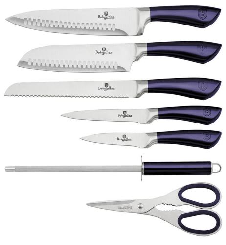 BERLINGERHAUS sada nožov v stojane nerezovej 8 ks Purple Metallic Line BH-2670