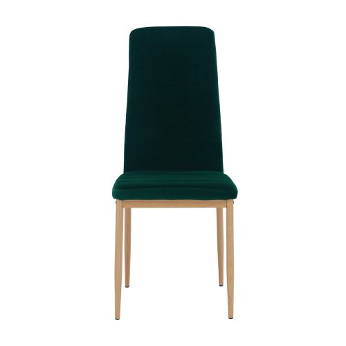 Kondela 285408 Jedálenská stolička smaragdová Velvet látka, dub COLETA NOVA