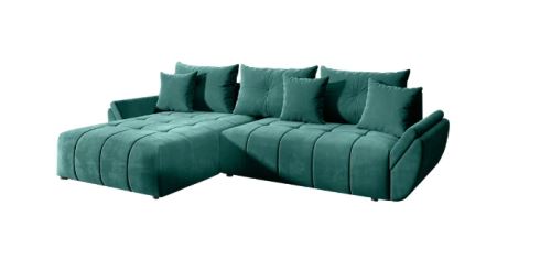 Kondela 362092 Univerzálna sedacia súprava, smaragdová, BELD ROH látka 180 x 319 x 83 cm
