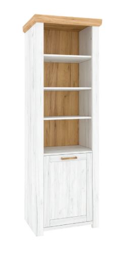 Kondela 264020 Regál R biela, hnedá SUDBURY drevotrieska 41.8 x 68.3 x 199.7 cm
