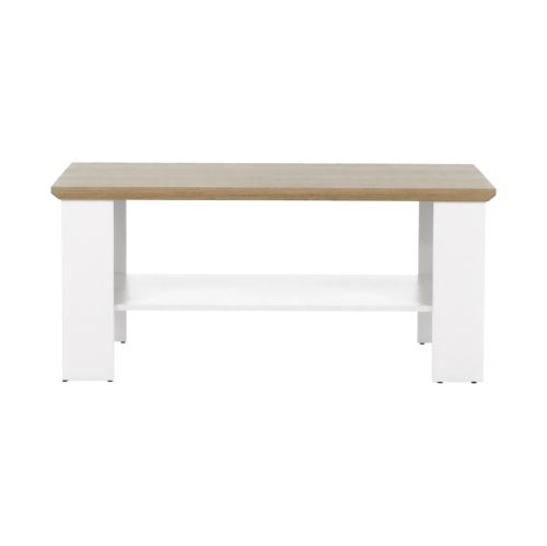 Kondela 264791 Konferenčný stolík MZ17 biela, hnedá LEON drevotrieska 60 x 120 x 55 cm