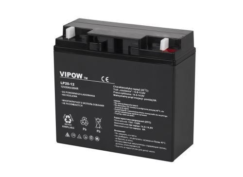 Olovená gélová batéria VIPOW 12V 20Ah BAT0218