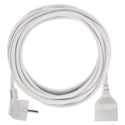 Emos P0115R Predlžovací kábel 5 m, 1 zásuvka, biely, PVC, 1,5 mm2 1901010504