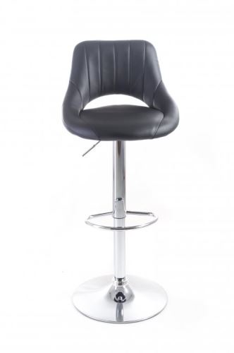 Barová stolička G21 Aletra koženková, prešívaná black 60023095