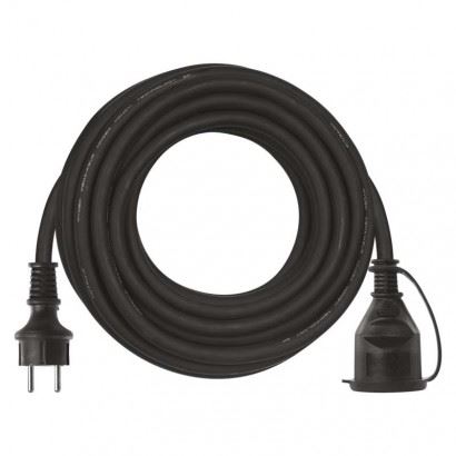Emos Vonkajší predlžovací kábel 10 m P01710R, 1 zásuvka, 230V, čierny 1901011003